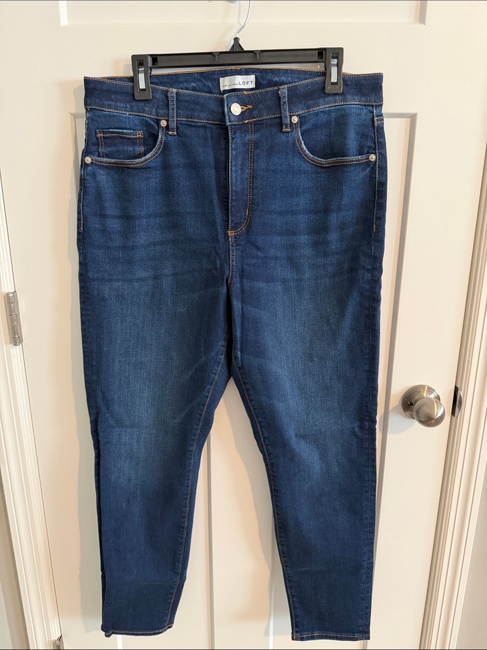 LOFT Women's Dark Indigo Skinny Jeans